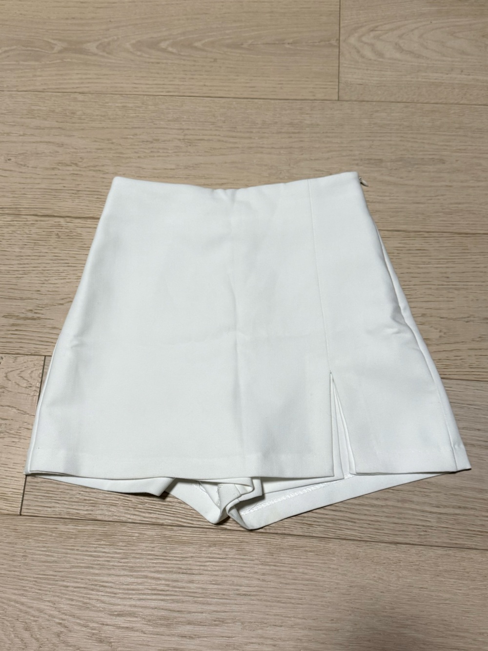 Zara White Skort with Front Slit